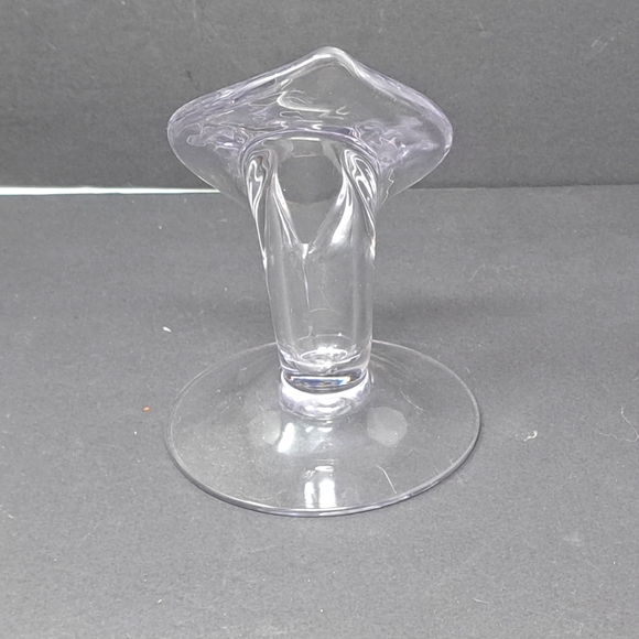 Vintage Clear Glass Calla Lilly Candle Holder/Budvase - Picture 5 of 7